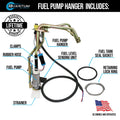 QFS 535LPH Fuel Pump Hanger + Send LS/LT Swap 8/6AN Fittings for Chevy GMC (1988–1995)