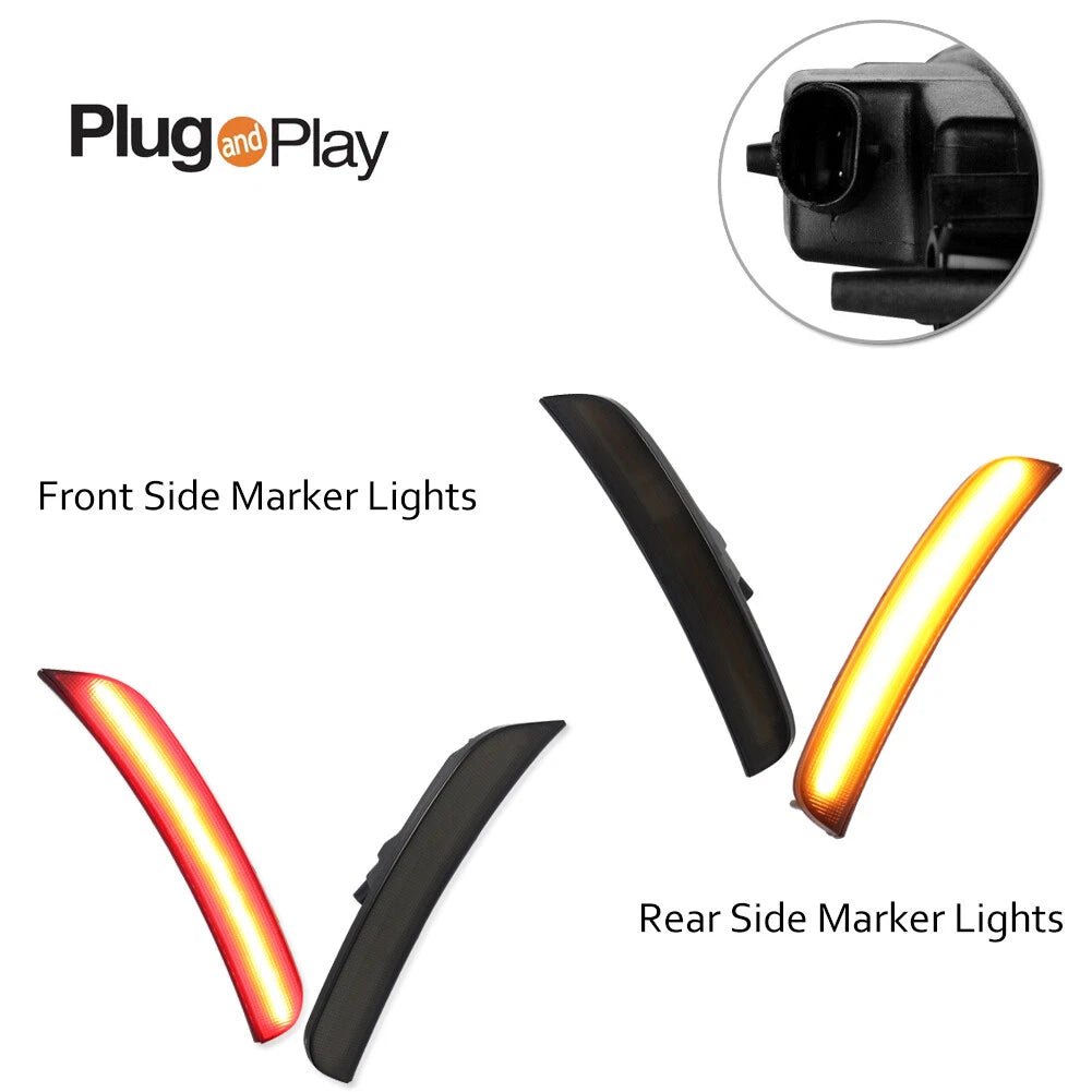 Set of 4 Smoked LED Side Marker Lights for Chrysler 300 (2015–2023)