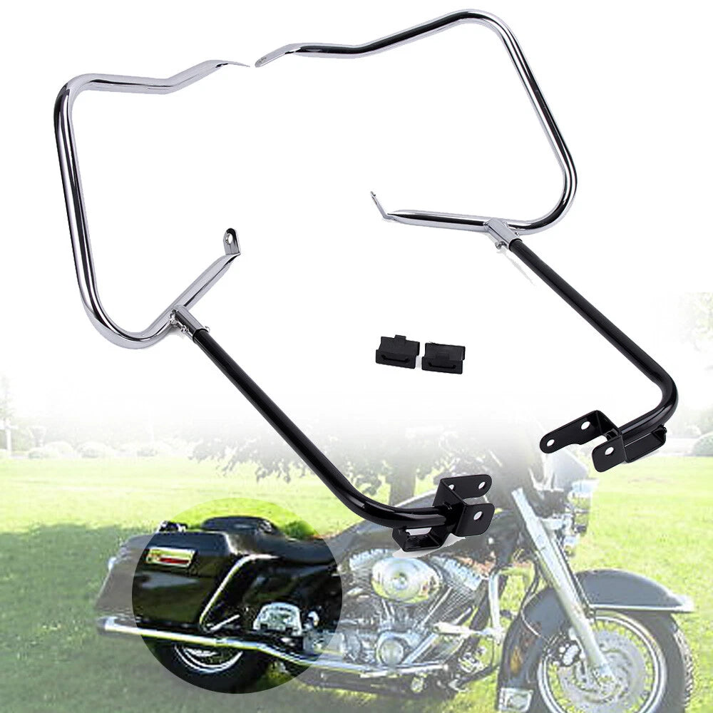 Rear Saddlebag Bracket Guard Crash Bar for Harley Road King (2014–2023)