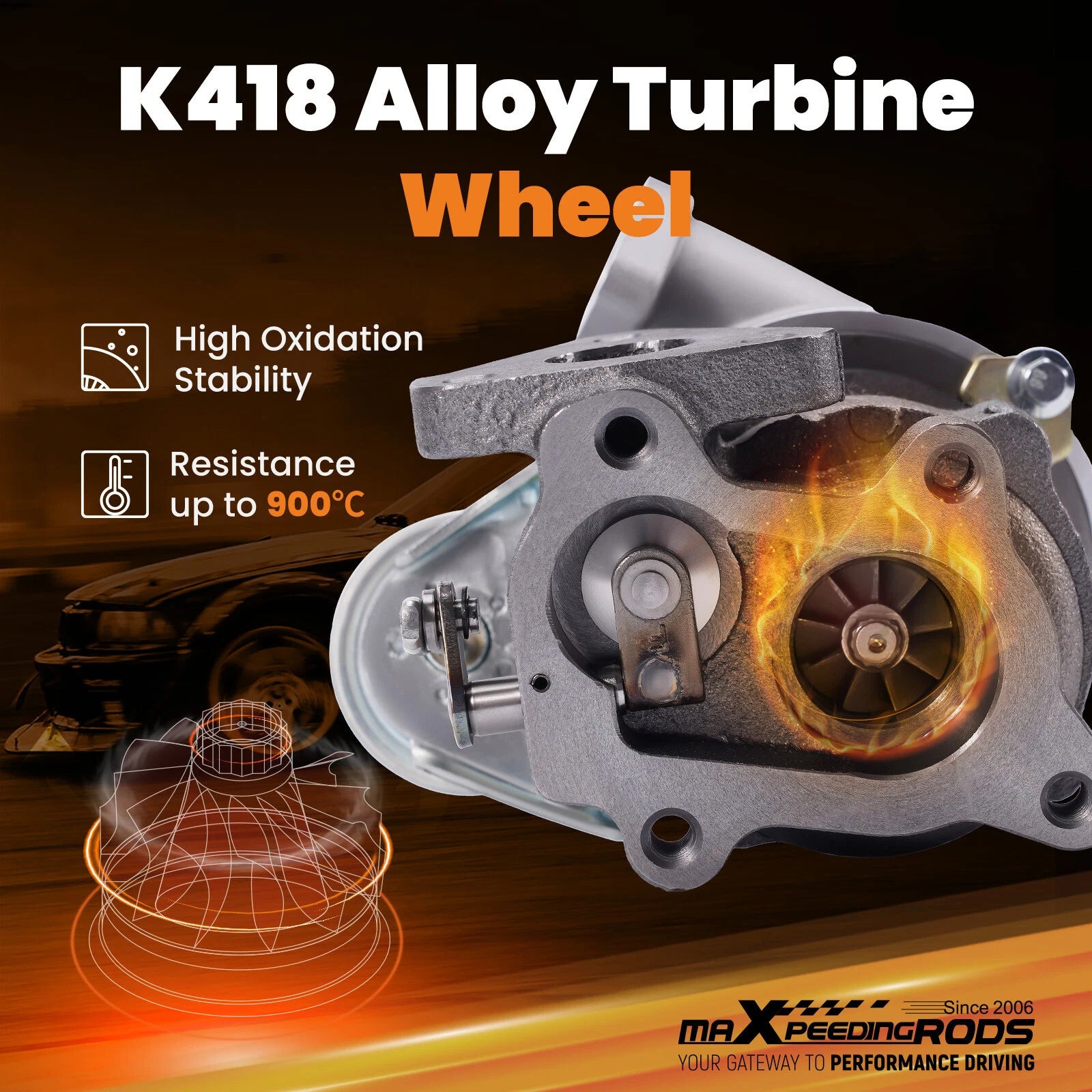 Turbocharger for Small Engines Snowmobiles Motorcycle ATV (VZ21)