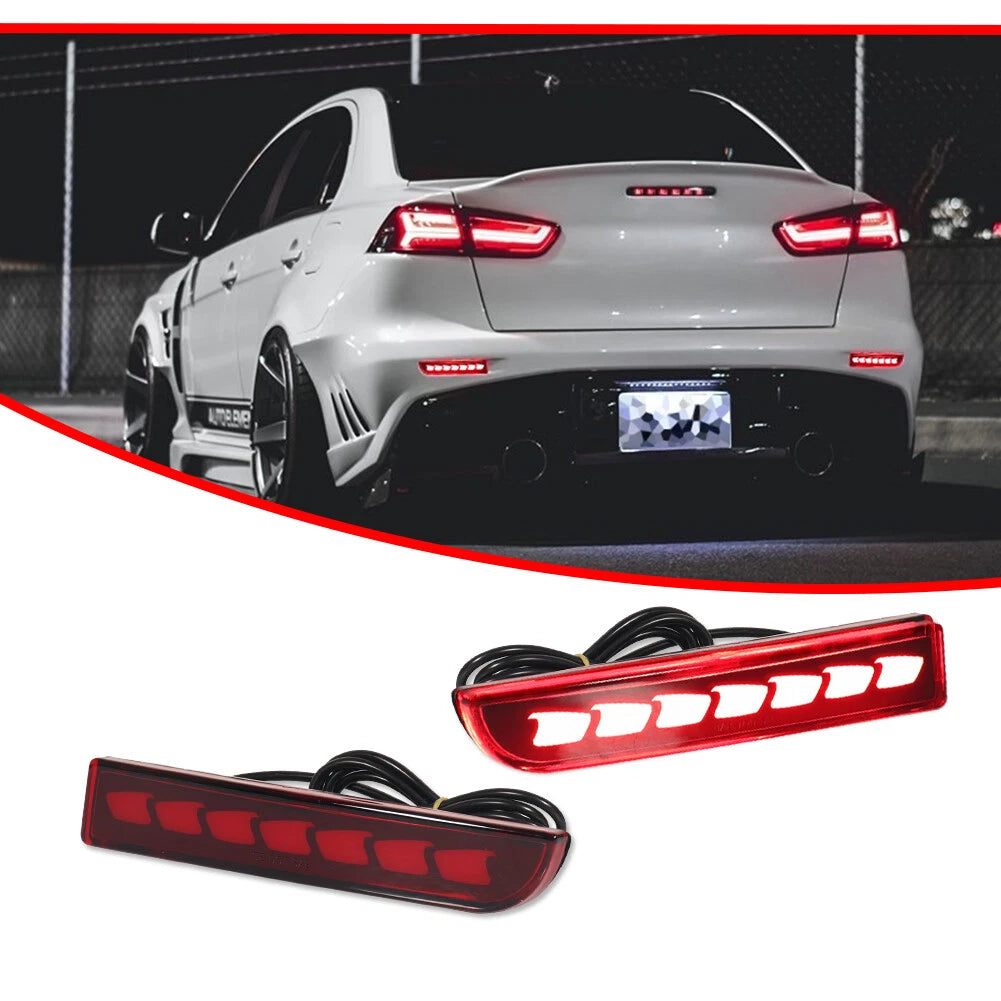 LED Rear Brake Tail Light with Sequential Turn Signal for Mitsubishi Lancer Evo