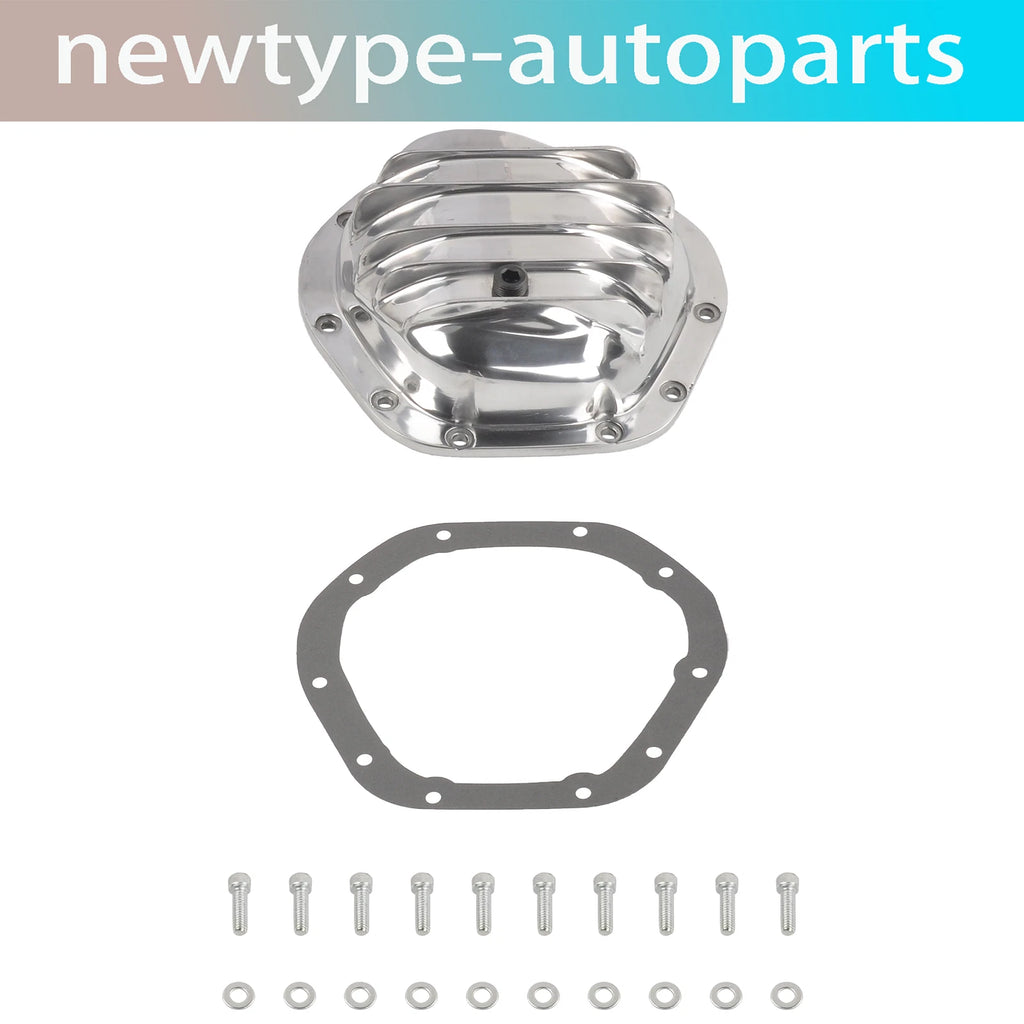 Polished Aluminum Differential Cover Kit for Chevy GM Ford Dodge Dana 44 (10 Bolt)