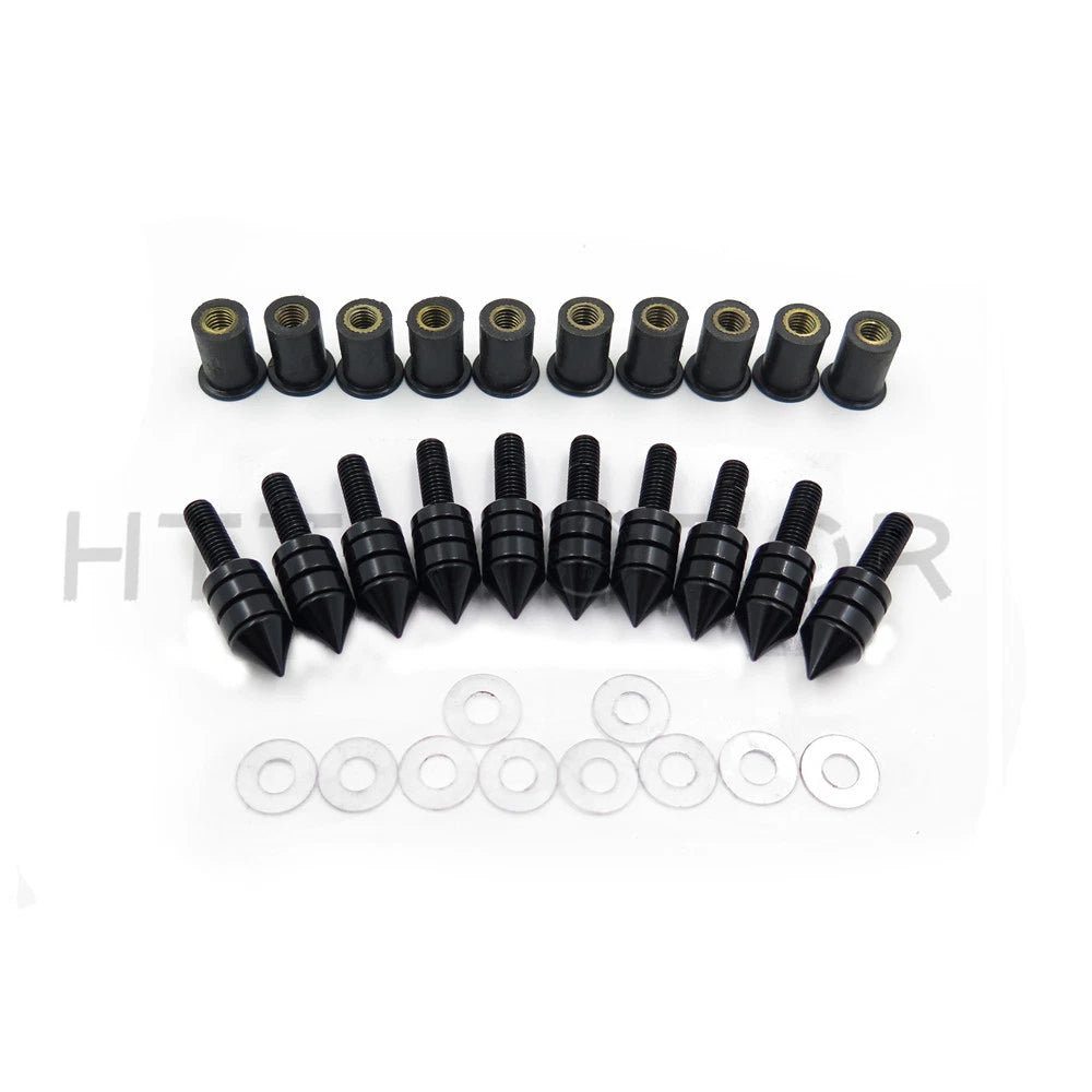 10X Windshield Bolts Screw Kit for Honda Suzuki Yamaha Kawasaki (All Years)
