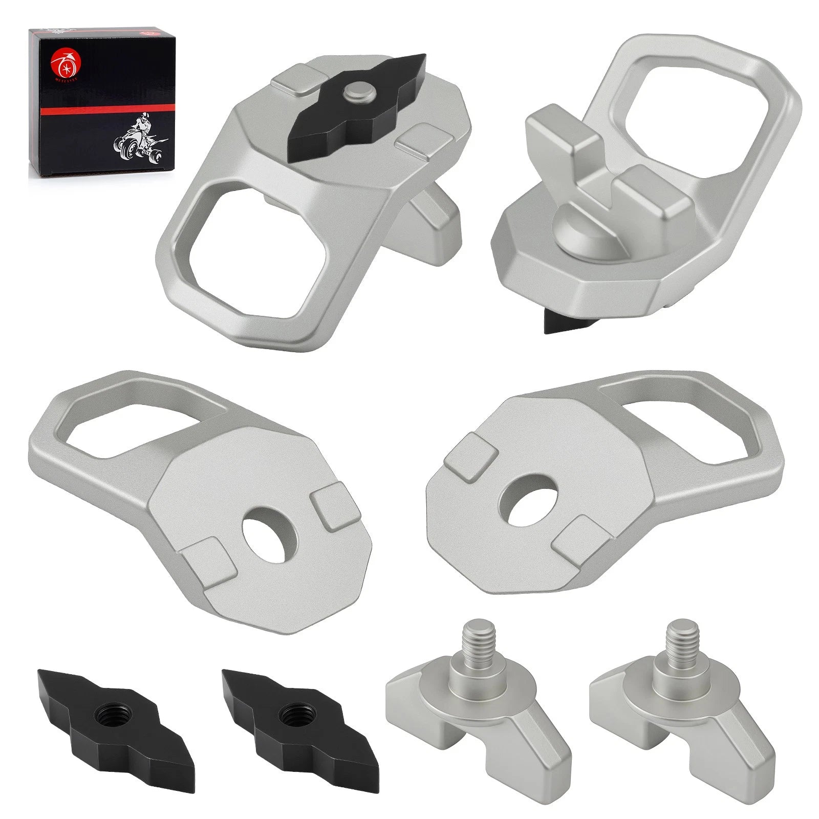 Set of 4 Lock & Ride MAX D-Rings for Polaris Ranger Crew XD 1500 (2024–2025) 2889620