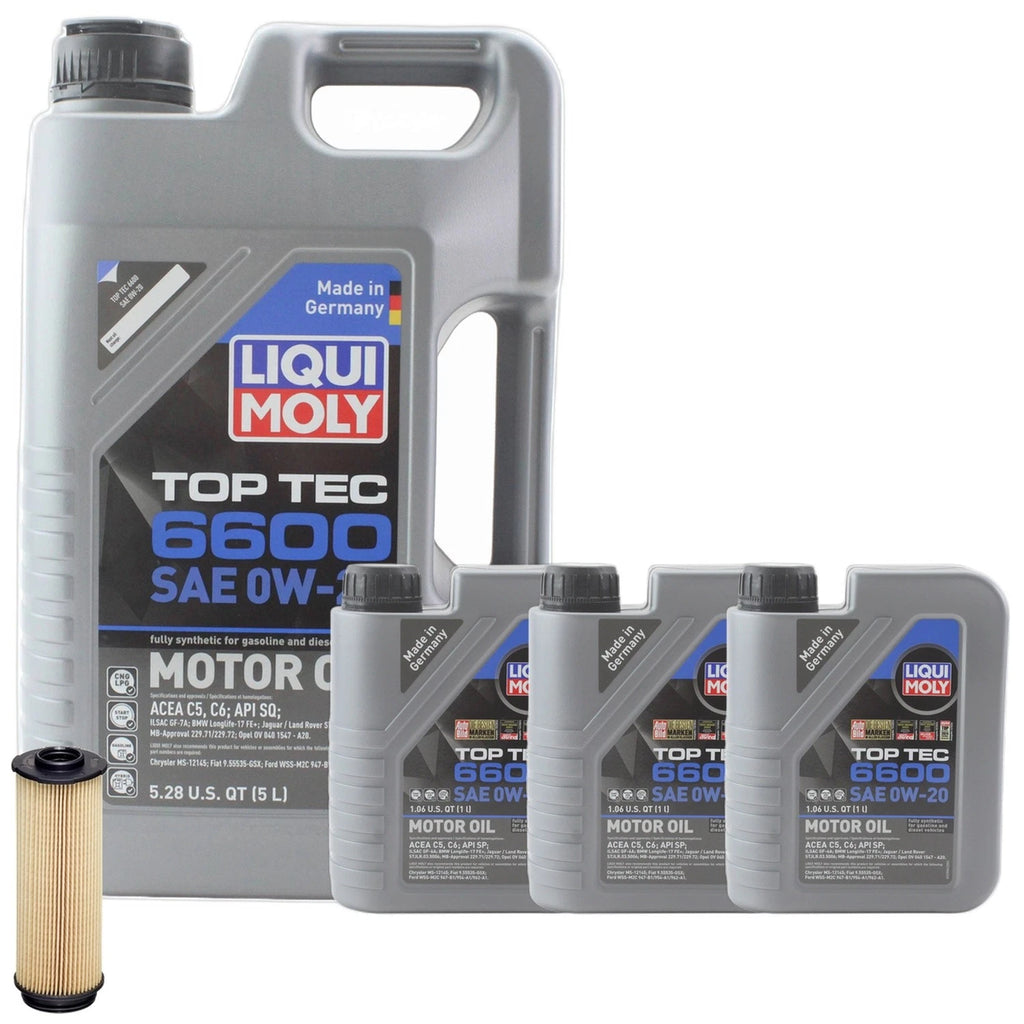 Liqui Moly TopTec 6600 0W20 Engine Oil Change Kit for BMW G22 M440i G01 X3 (2022–2023)