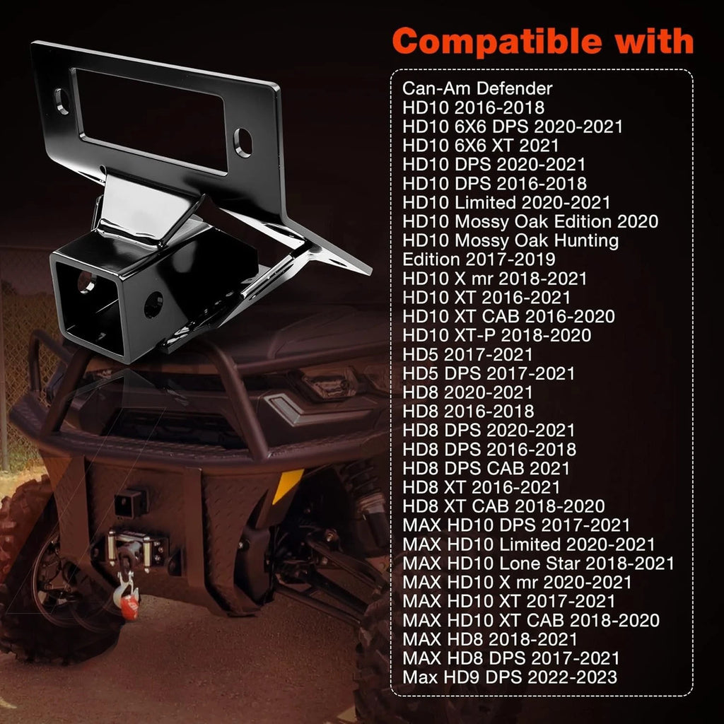 Front Lower 2" Receiver Hitch for Can-Am Defender HD10 HD8 HD5 (2016-2023)