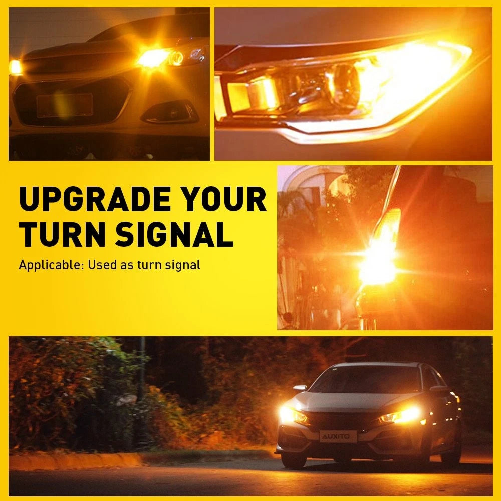 2X Amber LED Turn Signal Bulbs for