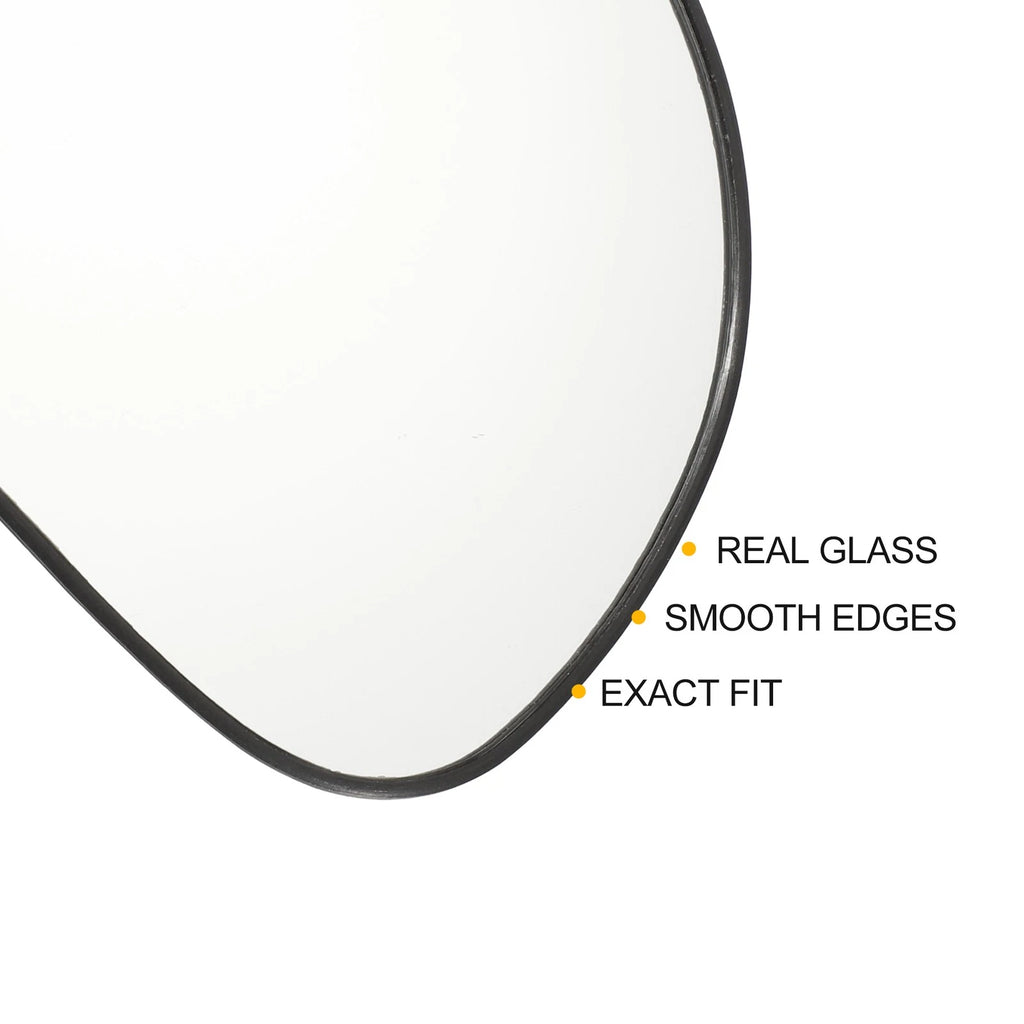 Left Side White Mirror Glass for Hyundai I10 (2011–2013)