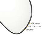 Left Side White Mirror Glass for Hyundai I10 (2011–2013)