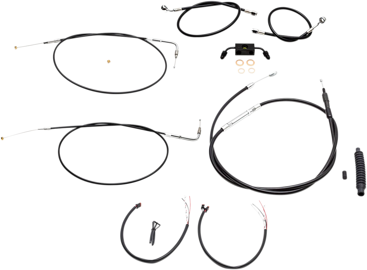 LA Choppers Handlebar Cable/Brake Line Kit for Harley Davidson (2015–2023)