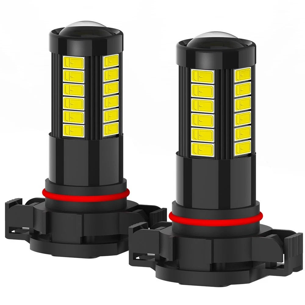 AUXITO PSX24W 2504 33-SMD LED Fog Lights DRL Bulb 6000K for