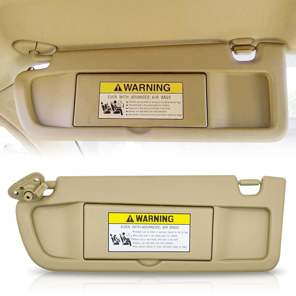 Left Side Sun Visor for Honda Civic (2006-2008) Pearl Ivory