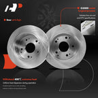 Rear Disc Brake Rotor & Ceramic Pad Set for Honda Civic (2004-2005)