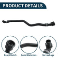 Radiator Hose for BMW 640i Rubber Coolant Pipe Black 1 Pc