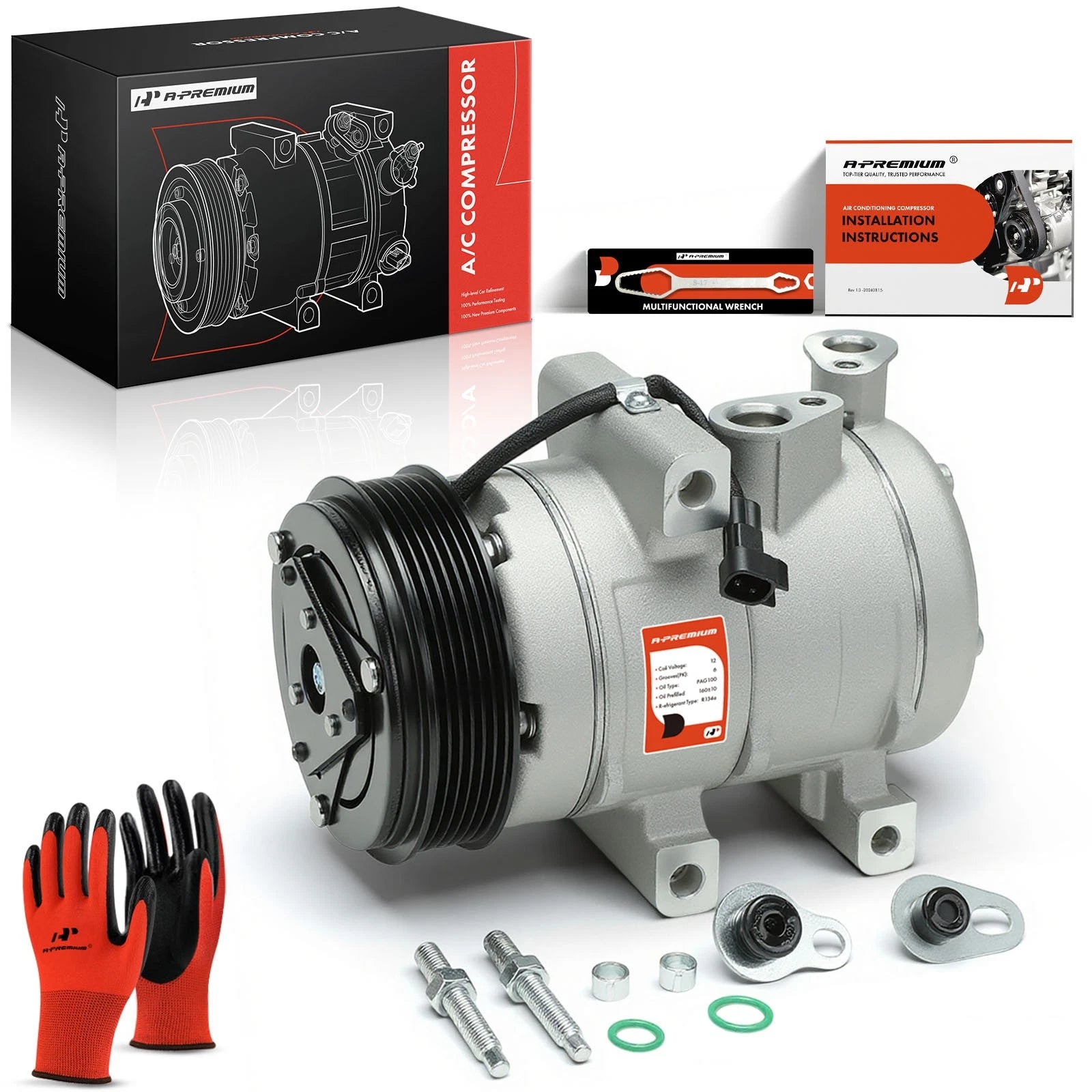 A/C Compressor with Clutch for Ford Mustang (2007–2019)