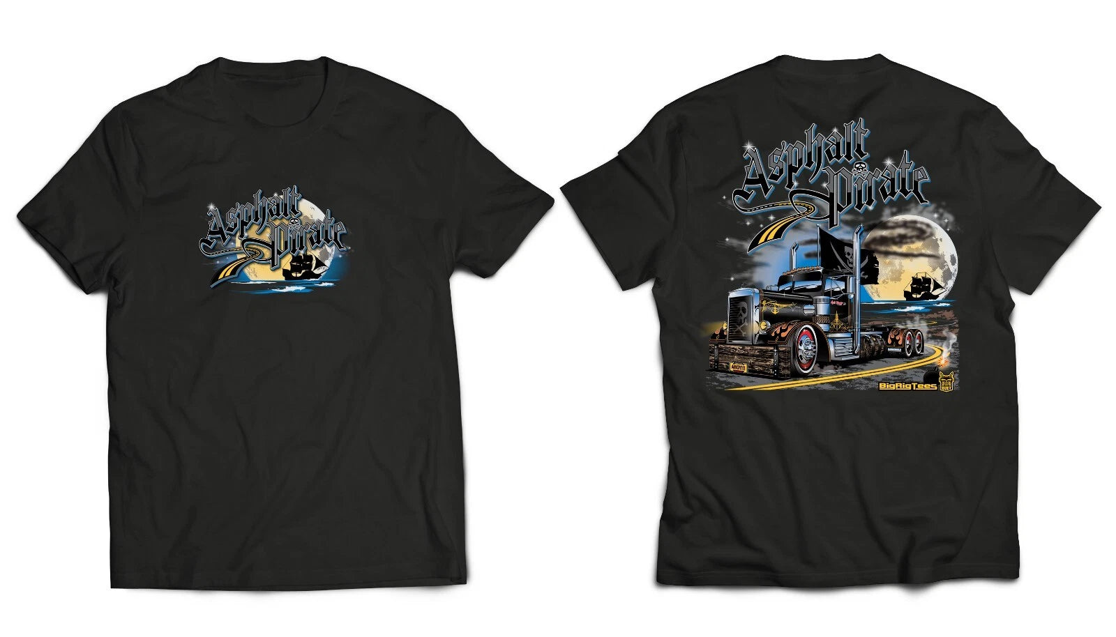 Asphalt Pirate Graphic Trucker T-Shirt & Hoodie for Big Rig Trucks