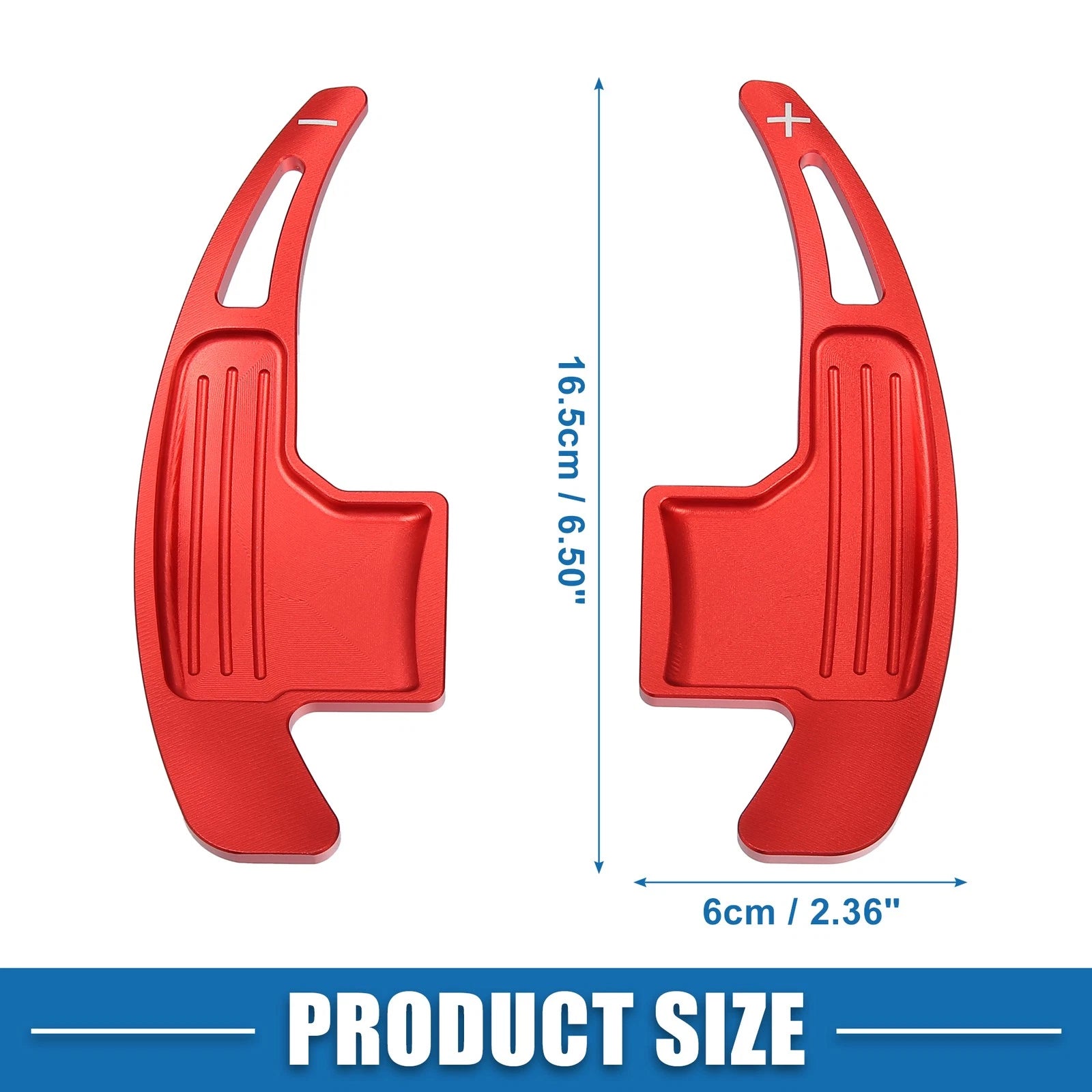Set of 2 Steering Wheel Shift Paddles for Ford Mustang (2015–2021) Red