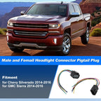 Headlight Connector Harness Plug Wire for Chevy Silverado