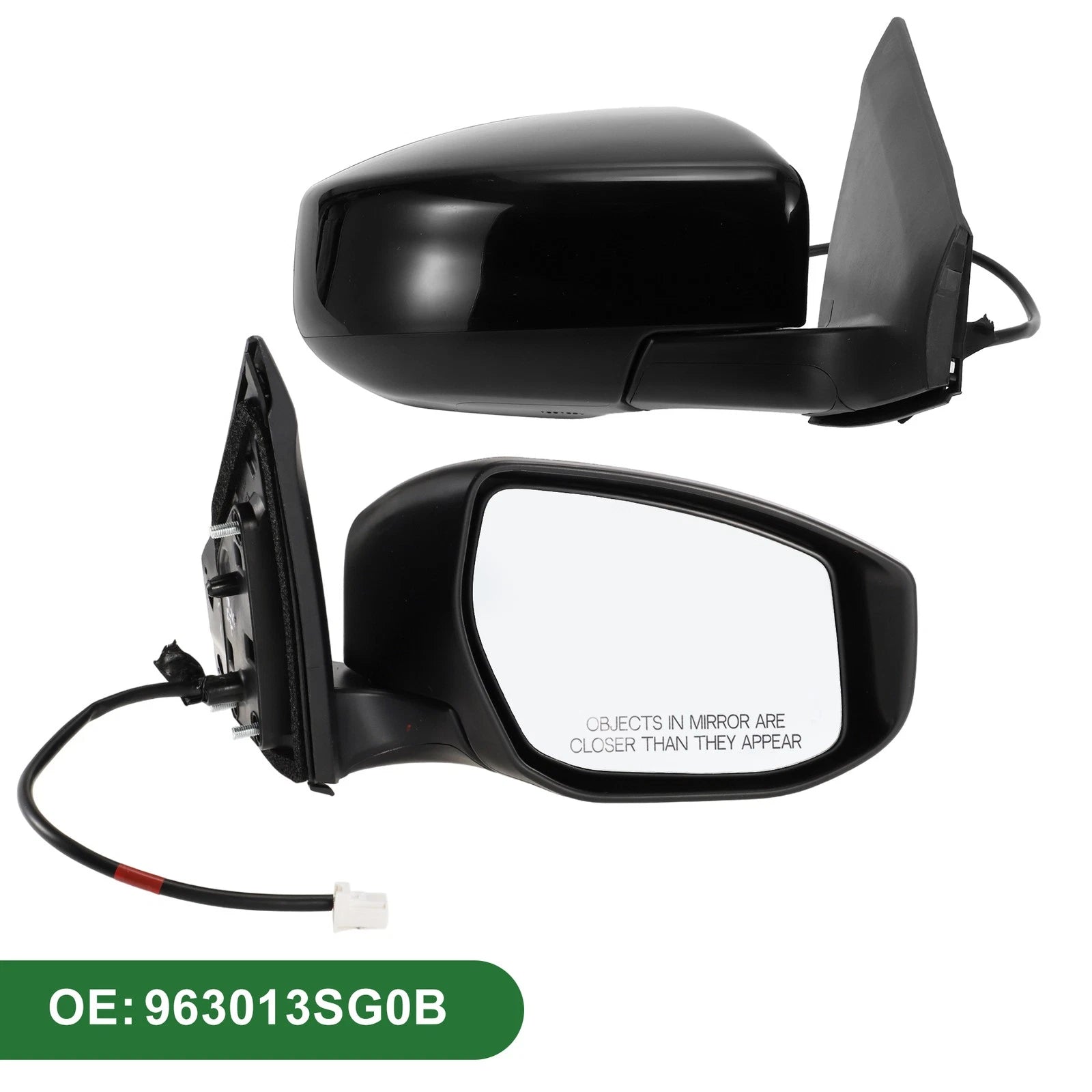 Right Side Door Mirror for Nissan Sentra (2013–2015) Manual Folding Black