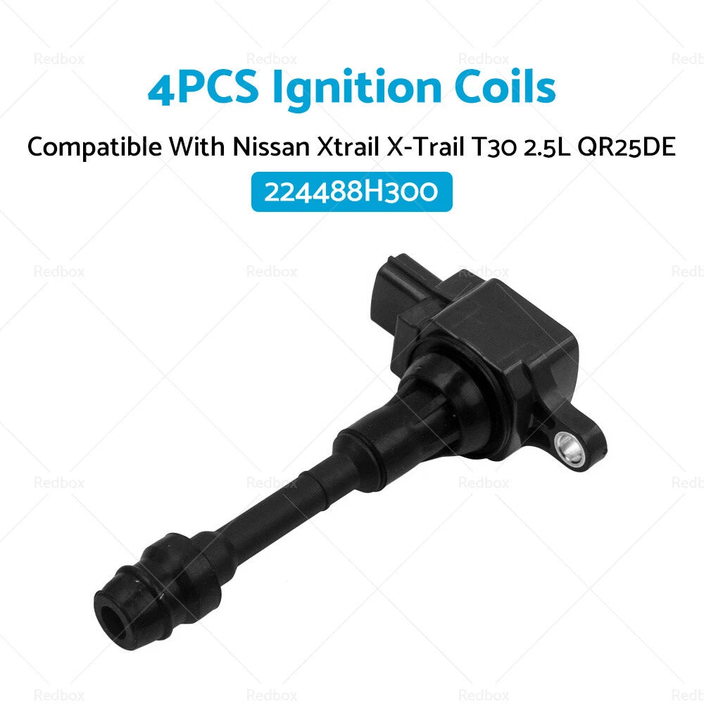 Set of 4 Ignition Coils for Nissan X-Trail (2001–2007) 22448-8H300