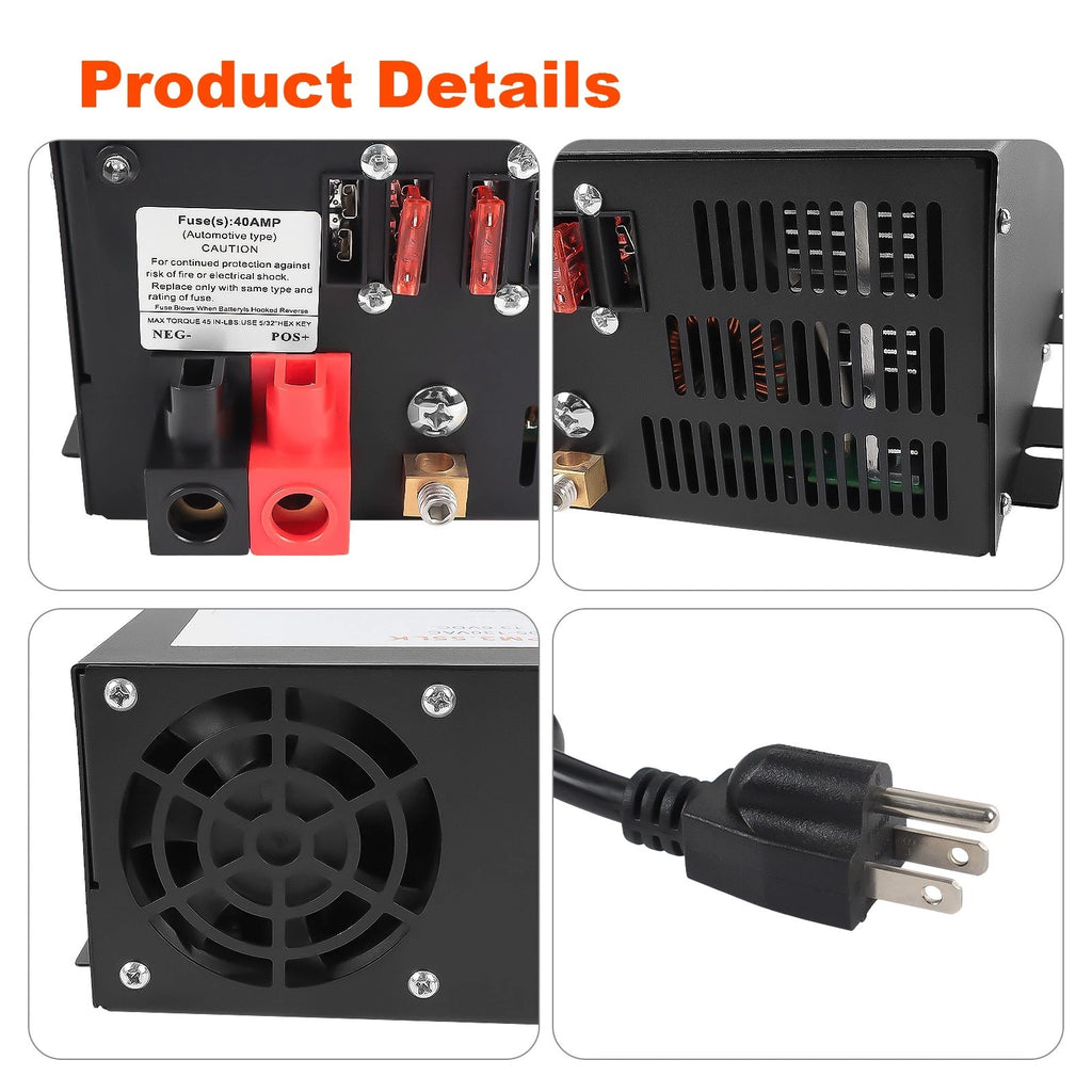55 Amp Power Supply Converter for RV (110V AC to 12V DC)