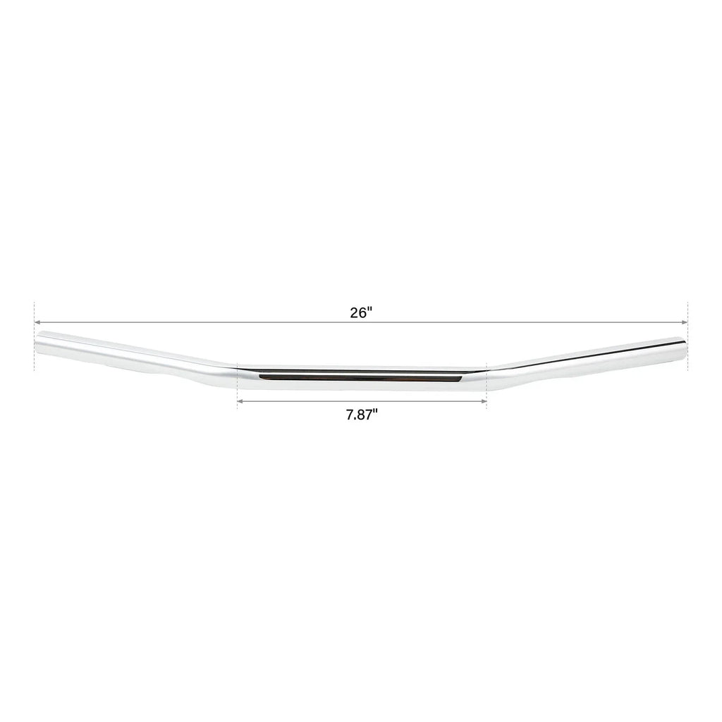 26 Wide 1 Fat Handlebar for Harley Softail Dyna Cafe Racer Chrome