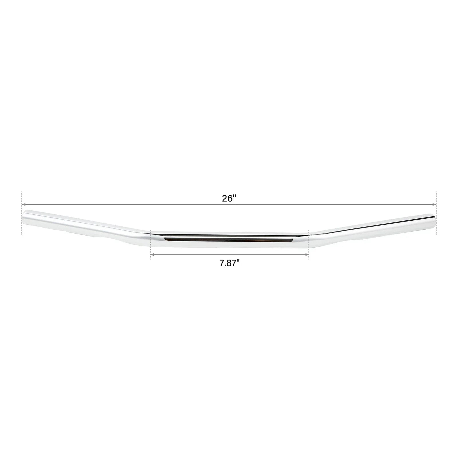 26 Wide 1 Fat Handlebar for Harley Softail Dyna Cafe Racer Chrome