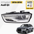 Xenon Headlight Assembly for Audi Q3 (2016–2018) Left Side with Bulb & Ballast