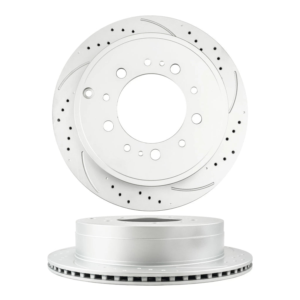 Rear Drilled Slotted Brake Rotors for Toyota Sequoia (2008–2022)