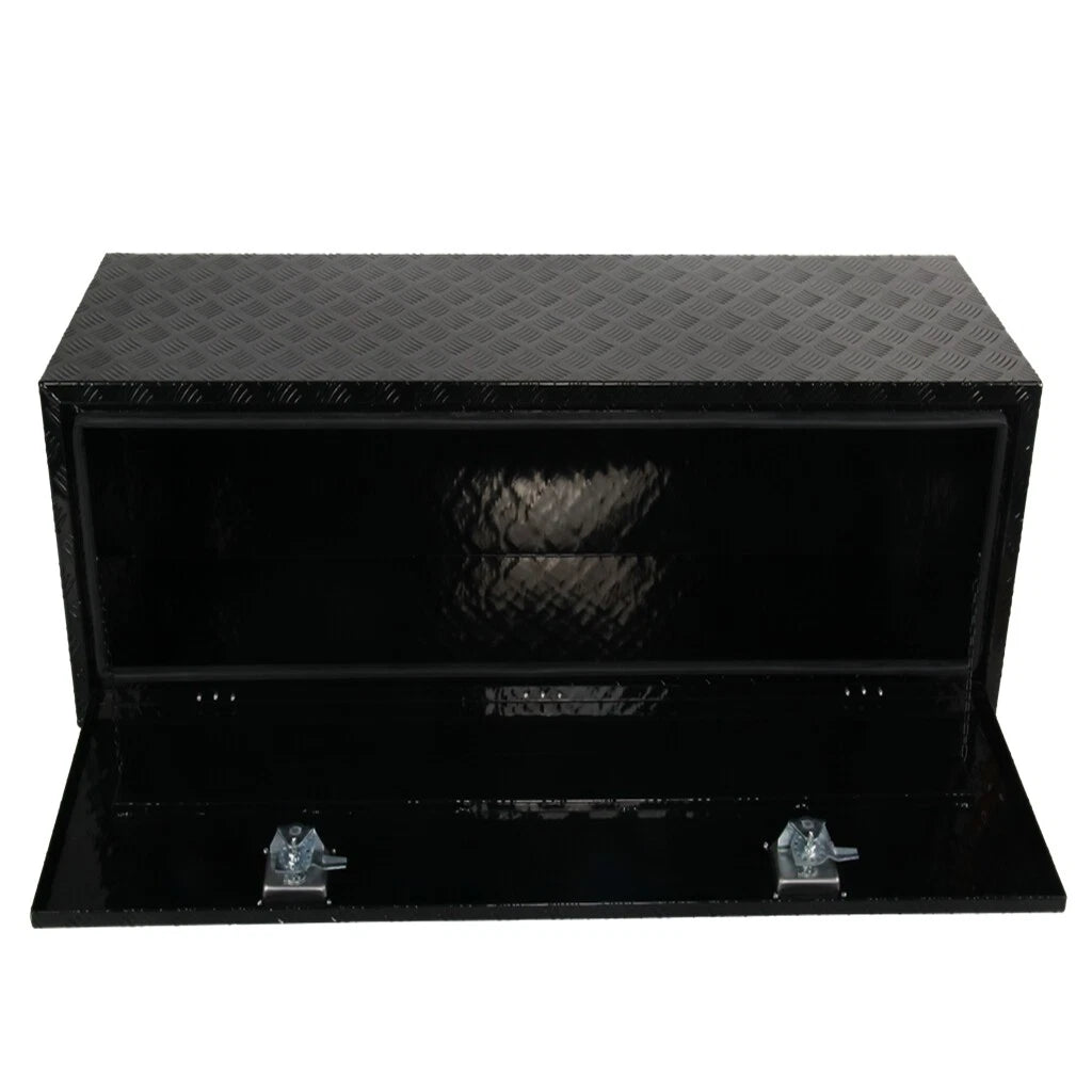 60" x 18" Black Aluminum Tool Box for Pickup Truck (Fits Most Models)