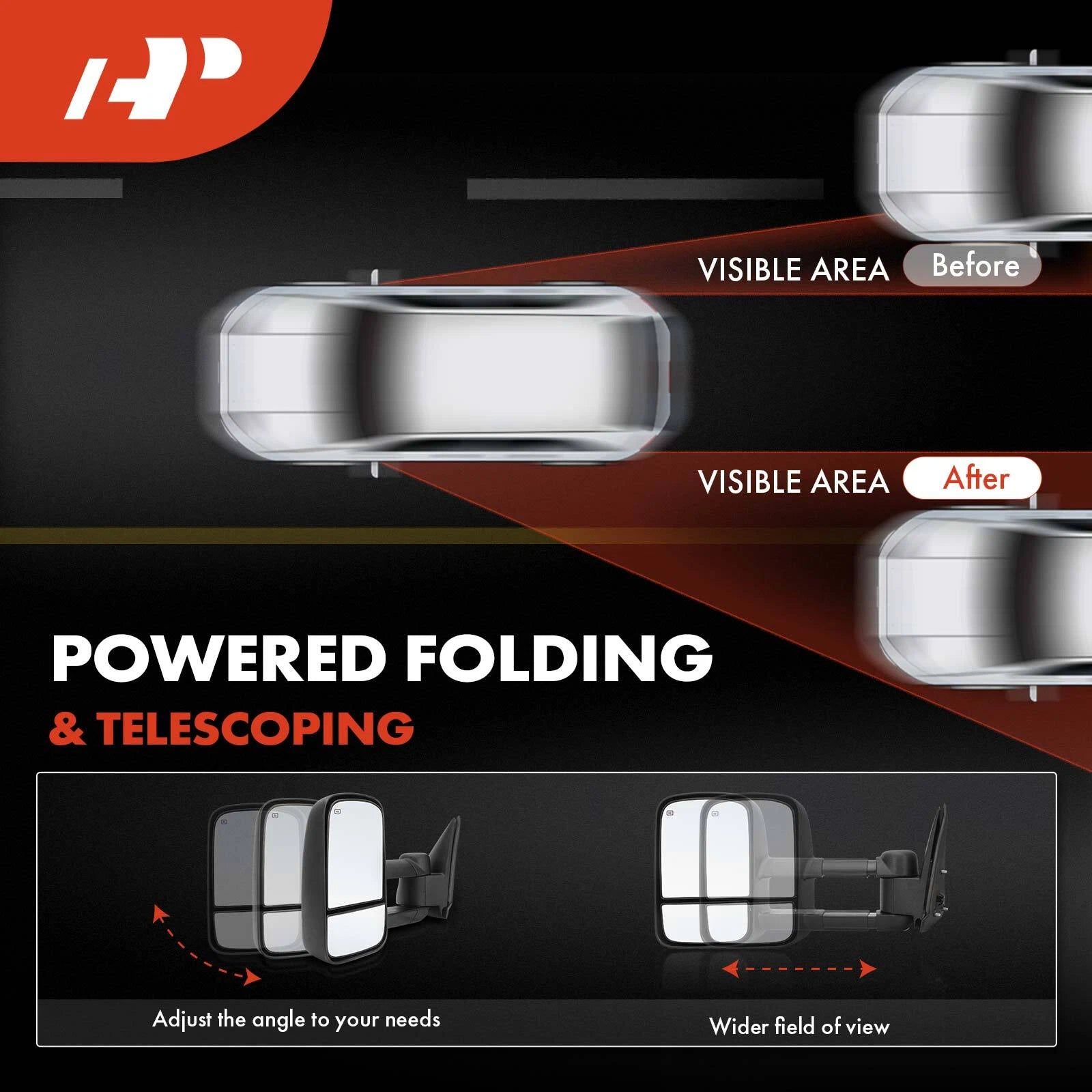 2X Power Towing Mirrors for Silverado 1500 (1999-2002, 2007)