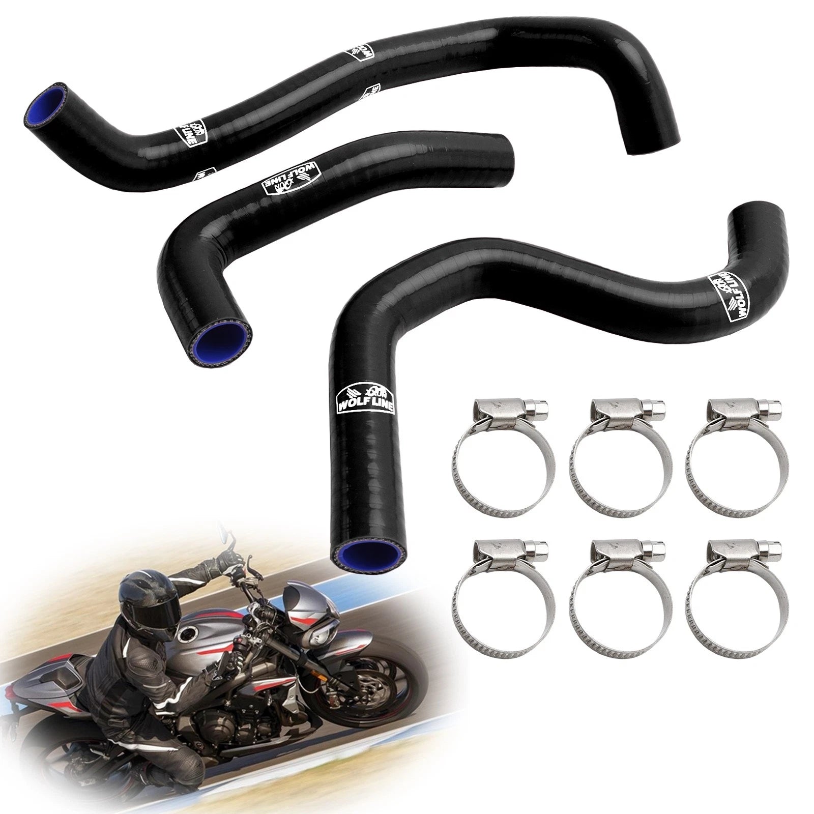 Silicone Radiator Coolant Hose Kit for Street Triple 765 R RS (2020–2022)