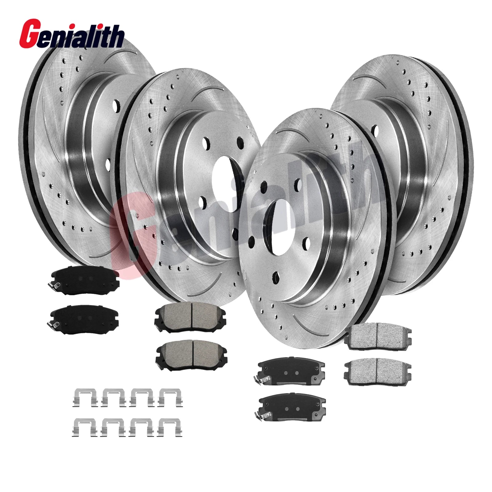 Front Rear Drill Disc Brake Rotors Pads for Chevy Equinox GMC Terrain (2010–2017)