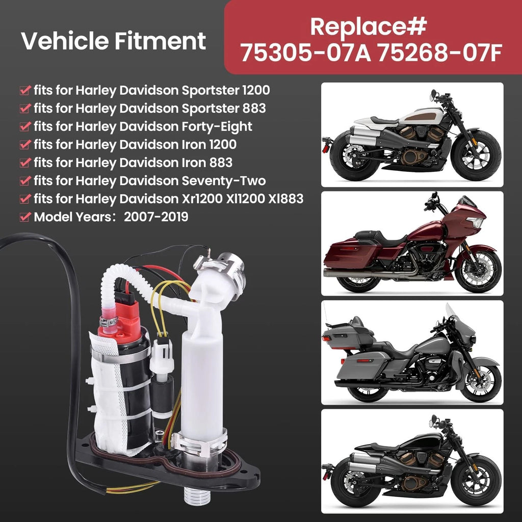 Fuel Pump for Harley Davidson Sportster 883 1200 Iron XR1200 (2007–2019) 75305-07A