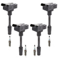 Set of 4 Ignition Coils & Iridium Spark Plugs for IS300 NX300 (2001–2023)