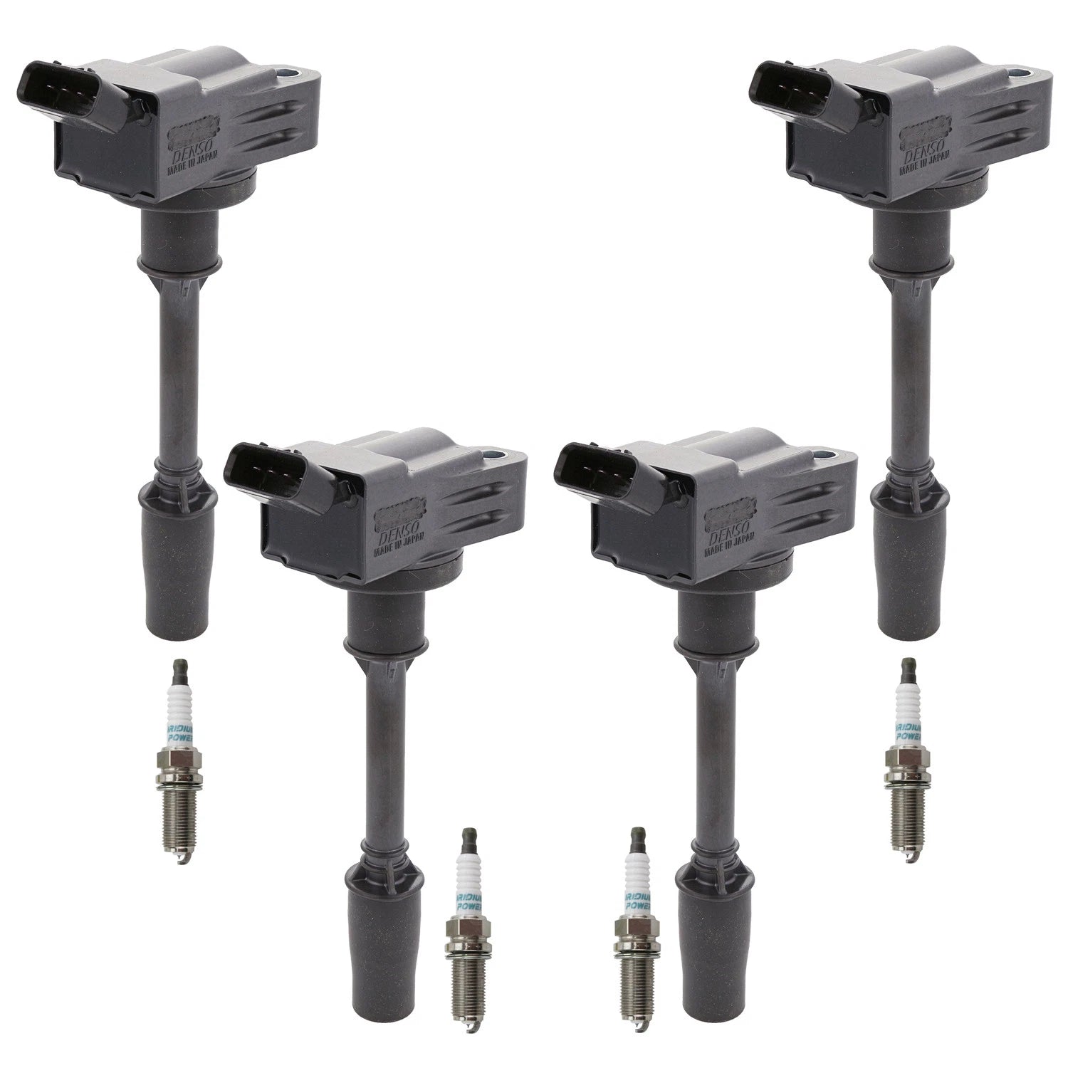 Set of 4 Ignition Coils & Iridium Spark Plugs for IS300 NX300 (2001–2023)