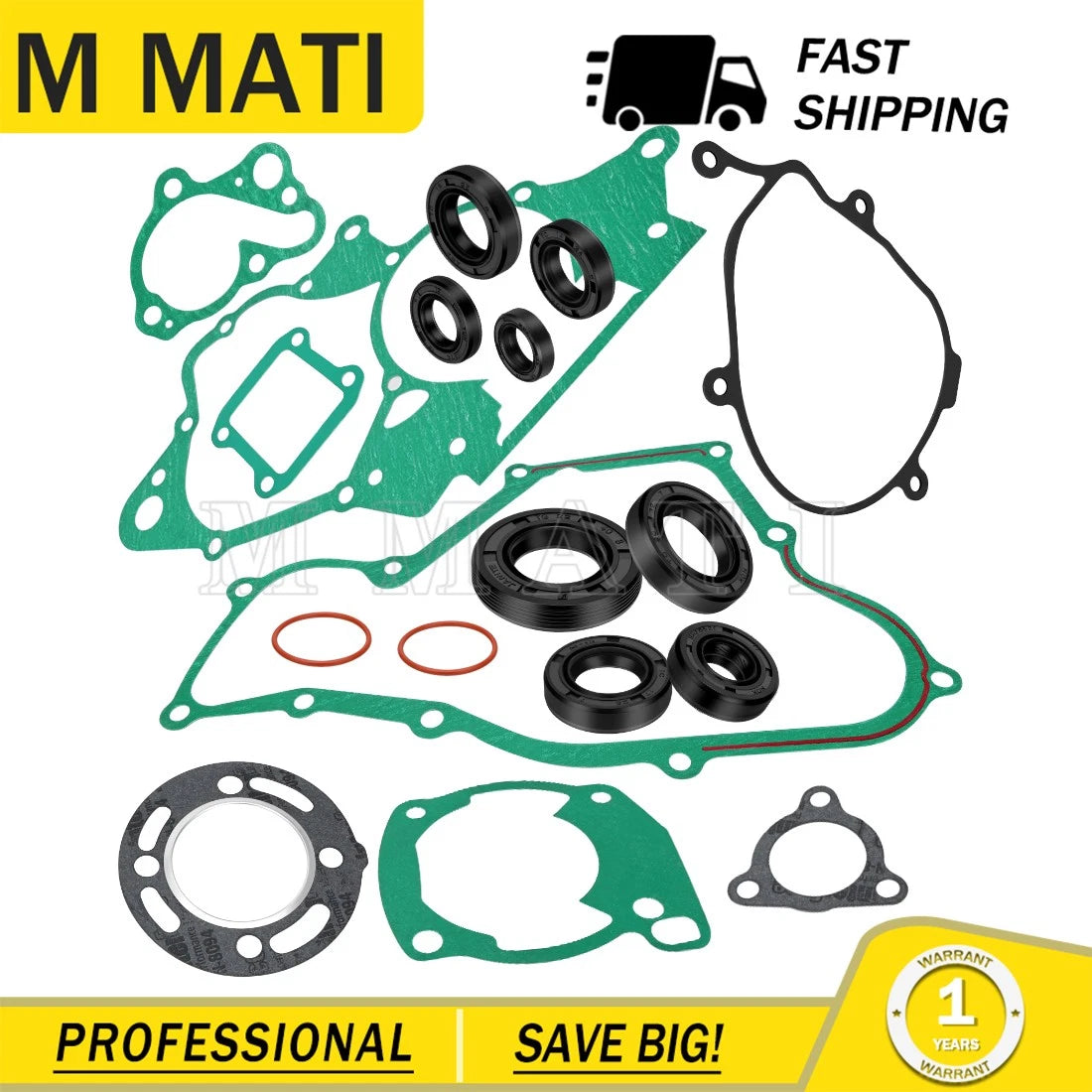 Complete Engine Gasket Kit & Oil Seals for Honda CR80R (1986–1991)
