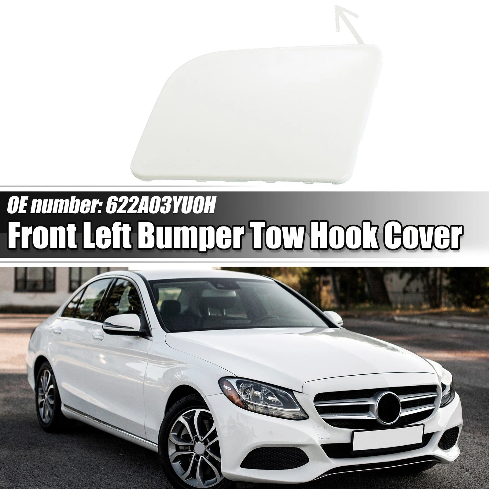 Front Left Bumper Tow Hook Cover for Nissan Sentra (2013–2019)