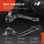 2X Front Outer Tie Rod Ends for Hyundai Santa Fe (2013–2018) Kia Sorento