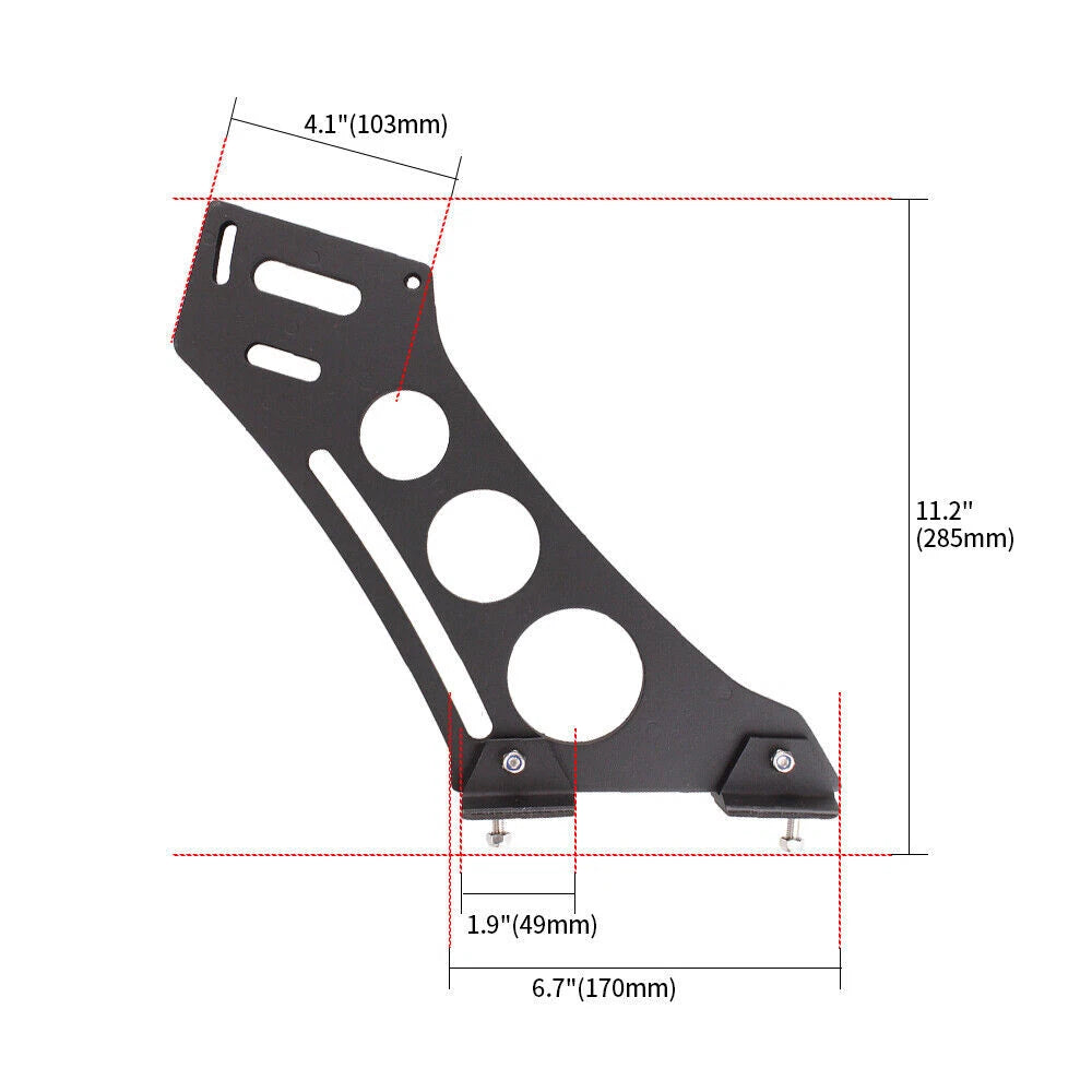 10" Style Spoiler Mount Brackets for Universal Cars (CNC Rear Wing)