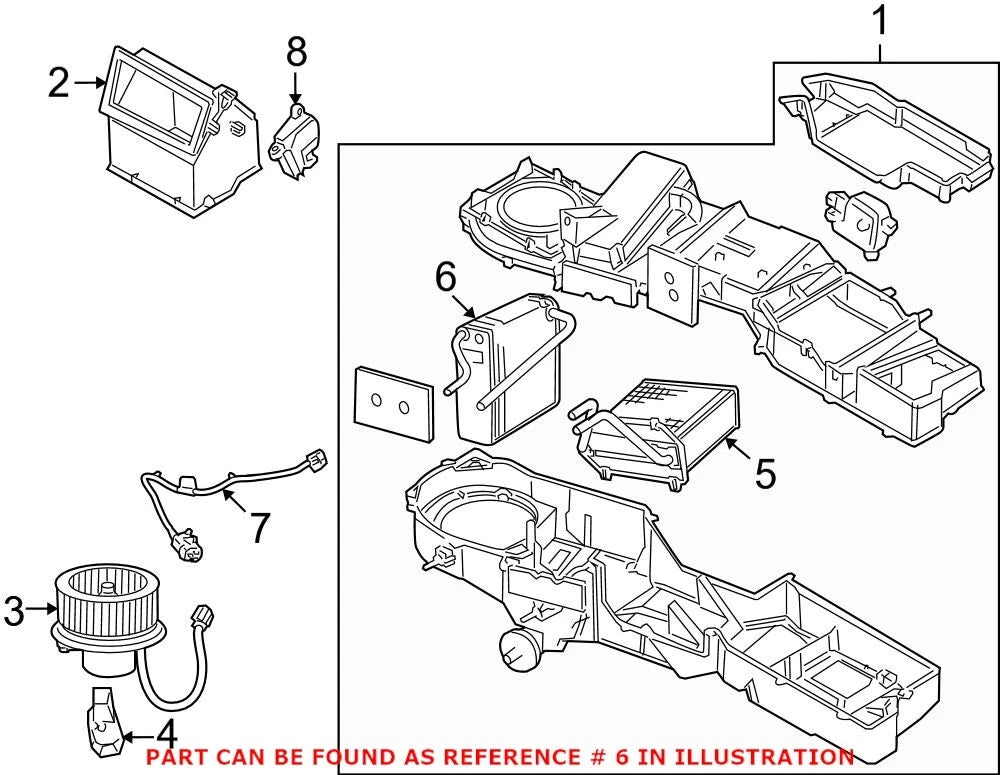 A/C Evaporator Core for Dodge Ram 1500 2500 3500 (OEM)