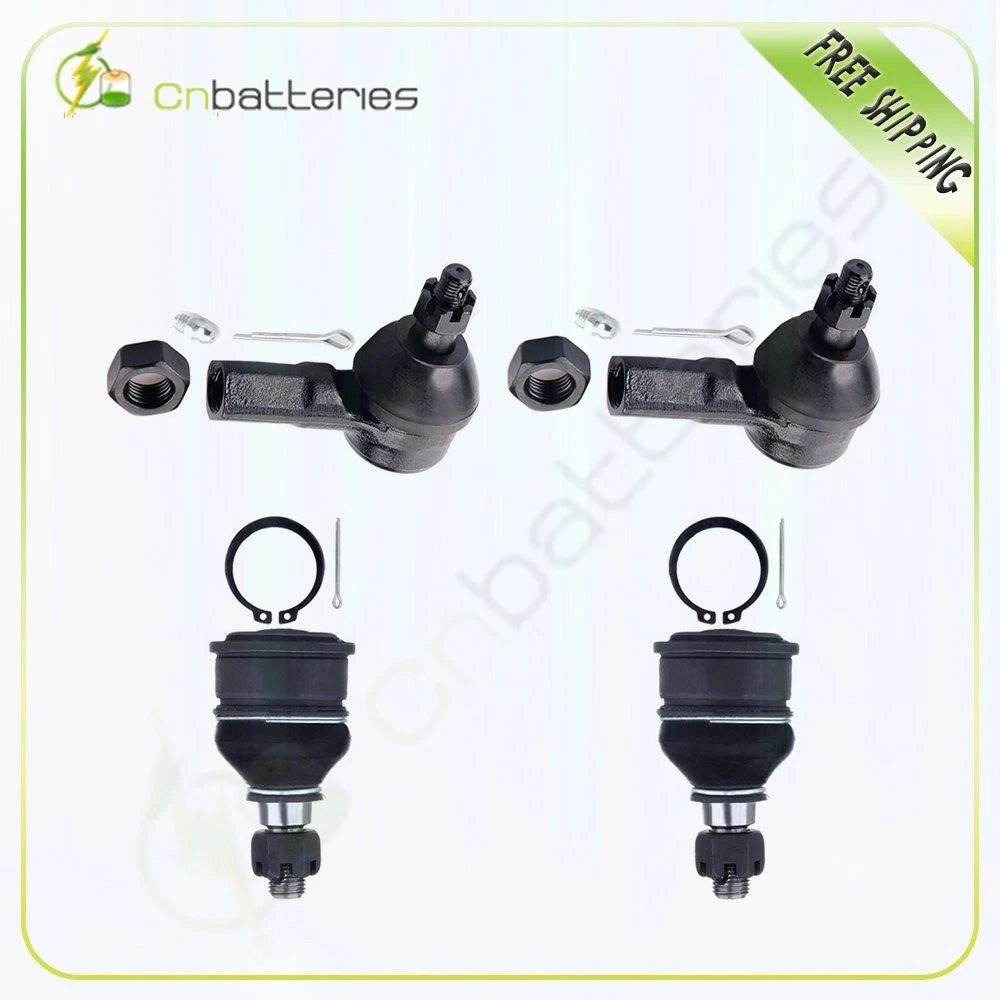 Set of 4 Suspension Front Ball Joints Tie Rod Ends for Honda Civic (2002–2004)