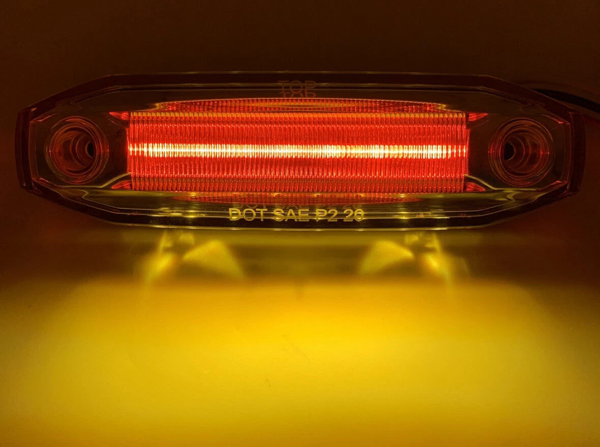 Clear Lens Marker Light with Amber LED Side Ditch for Universal Truck (2010–2024)