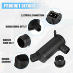 Windshield Washer Motor Pump for Ford Sierra (1982–1993) 1698640 Black