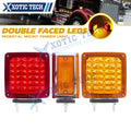 2pc Amber Red 39 LED Double Face Stud Mount Fender Stop Turn Tail Light for 2020–2024