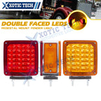 2pc Amber Red 39 LED Double Face Stud Mount Fender Stop Turn Tail Light for 2020–2024