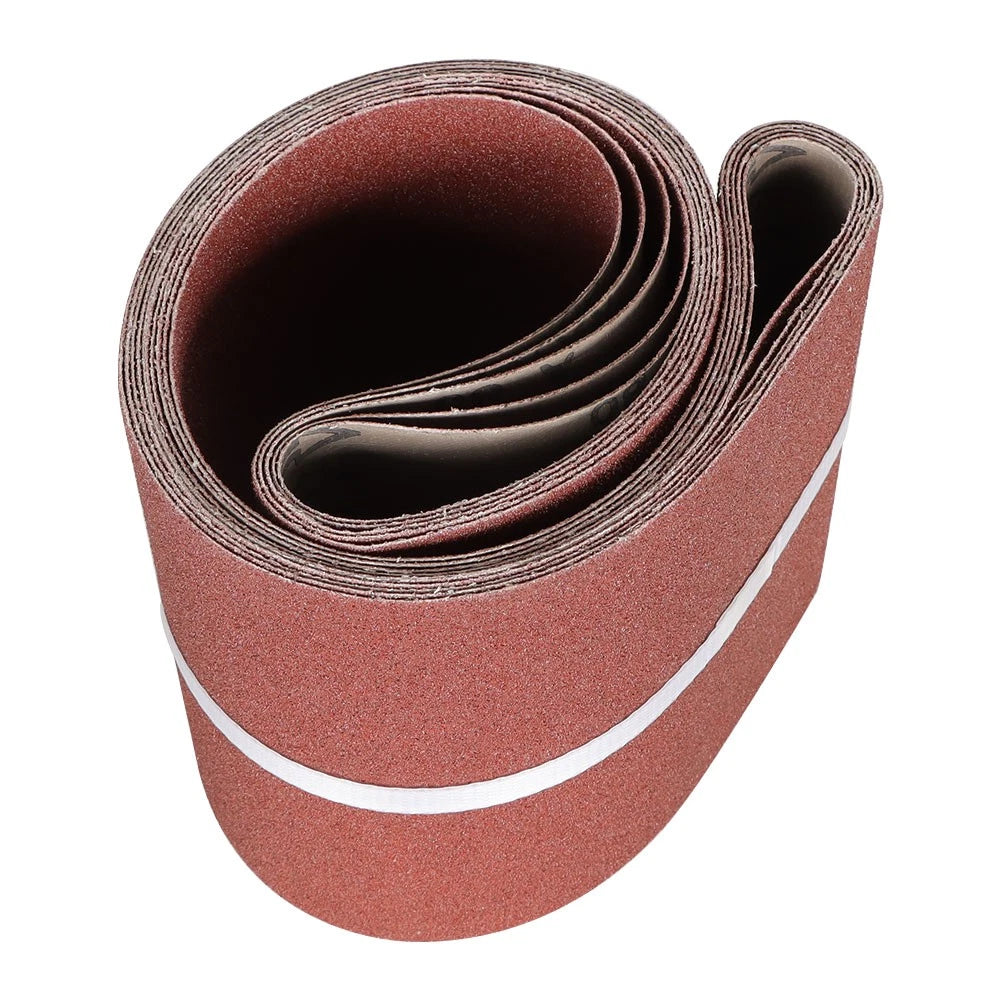 Set of 5 Sanding Belts 6x48 in 80 Grit for Belt Sander