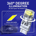 2X 3157 LED Backup Reverse Light Bulbs 6000K for Chevy Silverado 1500 (1999–2013)