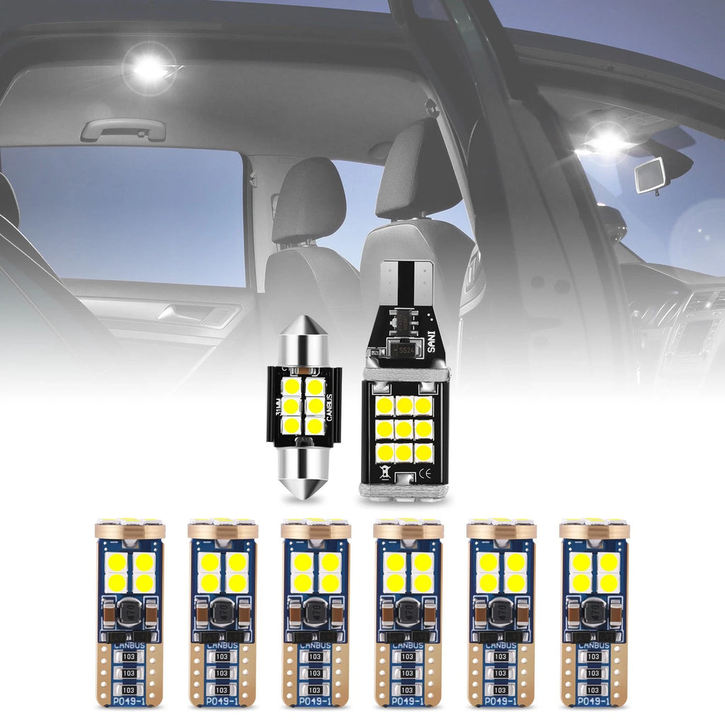 Set of 8 Interior Courtesy License Plate Light Bulbs for Toyota Highlander (2014–2019)