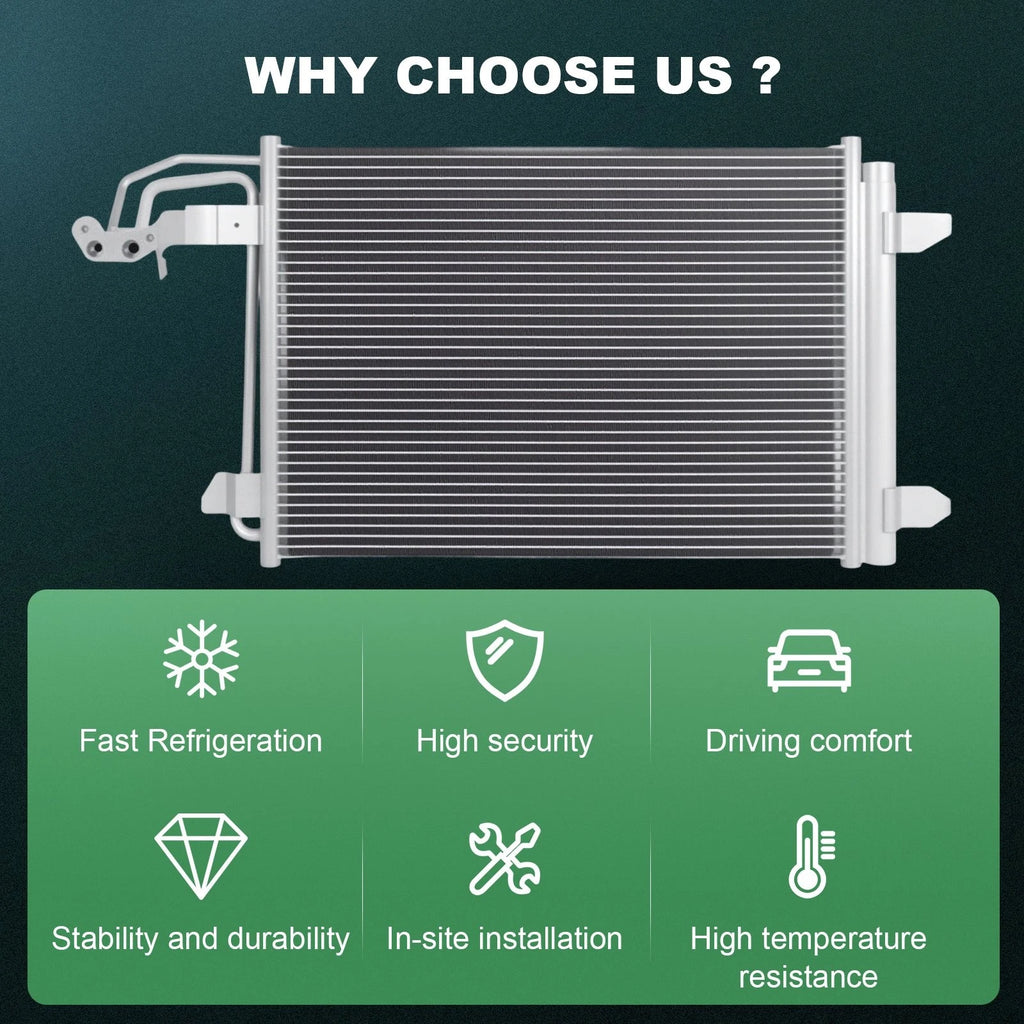 AC Condenser for Audi A3 (2006–2013) & Volkswagen Golf (2010–2014)